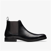 Clarks Craft Arlo Top Leather Boots In Black Standard Fit Size 7