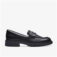 Clarks Women/'s Orinoco2 Penny Loafer, Black Black Leather, 2.5 UK