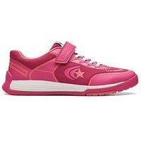 Clarks CICA Star Flex Youth Textile Trainers in Standard Fit Size 5 Pink