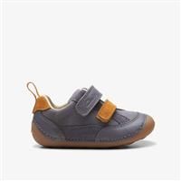 Clarks Tiny Fawn Toddler Leather Shoes in Grey Standard Fit Size 2