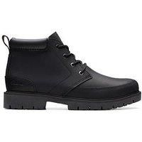 Mens Clarks 'Rossdale Mid' Casual Leather Lace Up Boots - G Fitting