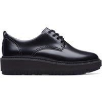 Clarks Orianna W Derby Leather Shoes in Black Standard Fit Size 6