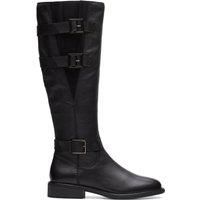 Clarks Cologne Up Leather Boots In Black Wide Fit Size 5