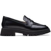 Clarks Stayso Edge Leather Shoes in Black Standard Fit Size 4