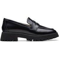 Clarks Stayso Edge Leather Shoes in Black Standard Fit Size 4