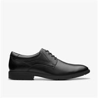 Clarks Eldredge Plain Leather Shoes in Black Size 6