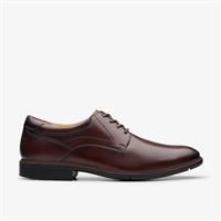 Clarks Eldredge Plain Leather Shoes in Dark Brown Size 6