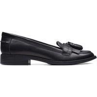 Clarks Camzin Angelica Leather Shoes in Black Standard Fit Size 5