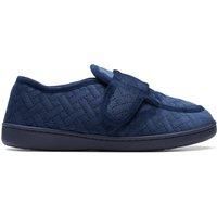 Clarks Twyla Charm Textile Slippers In Navy Standard Fit Size 3