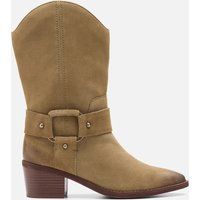 Morzine Rise Dark Sand Suede Mid Calf Boots