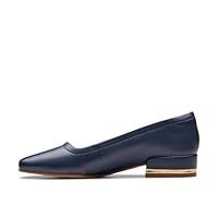 Clarks Seren 30 Court Leather Shoes in Navy Standard Fit Size 3
