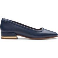 Clarks Seren 30 Court Leather Shoes in Navy Standard Fit Size 4