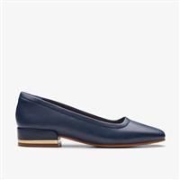 Clarks Seren 30 Court Leather Shoes in Navy Standard Fit Size 4