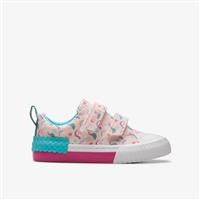 Clarks Foxing Myth Toddler Textile Canvas in Size 4 Pink