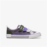 Clarks Foxingsteggy K Textile Shoes in Wide Fit Size 12 Grey