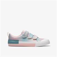 Clarks FoxingBrill K. Sneaker, Pastel, 1 UK Child