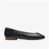 Clarks Women/'s Fawna Lily Ballet Flat, Black Leather, 3 UK