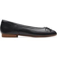 Clarks Women/'s Fawna Lily Ballet Flat, Black Leather, 7 UK