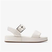 Clarks Women/'s Alda Strap Sandal, Off White Lea, 3 UK