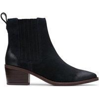 Clarks Morzine Top Ankle Boot Suede Boots In Black Size 7