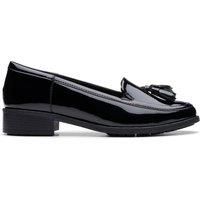 Clarks Havisham Edge Loafer Leather Shoes in Black Patent Size 3