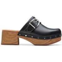Clarks Sivanne Sun Leather Shoes in Black Standard Fit Size 8