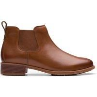Clarks Havisham Top Ankle Boot Leather Boots In Tan Size 3