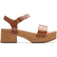 Clarks Womens Sandals Sivanne Bay Casual Buckle Wedge Heels Leather