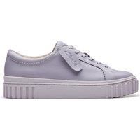 Clarks Mayhill Walk Leather Trainers in Lilac Standard Fit Size 5