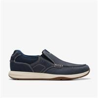 Clarks Men/'s Sailview Step Loafer Flat, Navy Nubuck, 7 UK