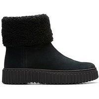 Clarks Torhill Turn Ankle Suede Boot - Black