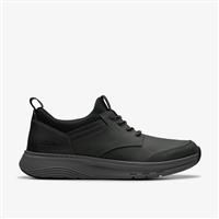 Clarks Mens Motion Trek EZ Black Leather Shoes