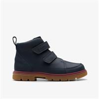 Boys Clarks Padded Collar Ankle Boots - Lorcam Hi K