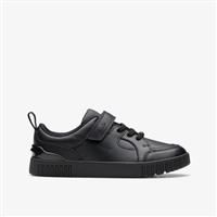 Clarks Oslo Flare K Leather Shoes in Black Standard Fit Size 10