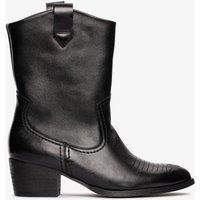 Clarks Octavia Up Leather Boots In Black Standard Fit Size 5