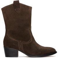 Clarks Octavia Up Suede Boots In Dark Brown Standard Fit Size 3