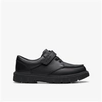 Clarks Lorcam Edge Kid Leather Shoes in Black Size 1