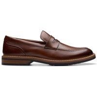 Mens Clarks 'Aldwin Step' Leather Smart Casual Slip On Loafers - G Fit