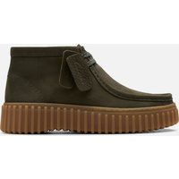 Clarks Torhill Moss Dark Green Nub Boots for Women in Nubuck Green, Dark Green, 4 UK