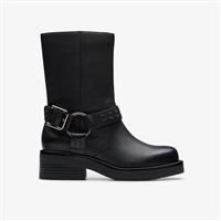 Clarks Women's Rebelle Up Leather Biker Boots - UK 8