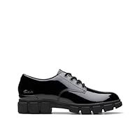 Clarks Evyn Lace K. Leather Shoes in Black Patent Standard Fit Size 12