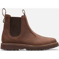 Clarks Mens Solsbury Easy Leather Dark Brown Boots 9 UK