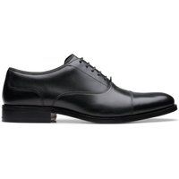 Clarks Craftjames Cap Leather Shoes in Black Standard Fit Size 10