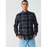 Lyle & Scott Tartan Corduroy Shirt - Black