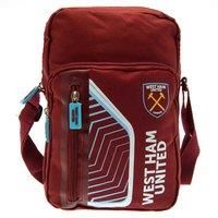 West Ham United FC Crest Shoulder BagOne Size Claret Red/Sky Blue  TA9810