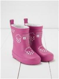 GRASS & AIR Orchid Pink Colour Changing Kids Winter Wellies 13 Infant