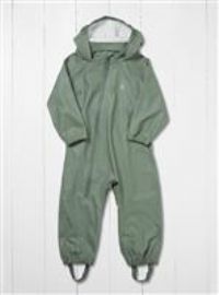 GRASS & AIR Little Kids Khaki Green Puddlesuit 12-18 months