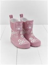GRASS & AIR Short Flower Welly Boot Pink Bloom 6 Infant
