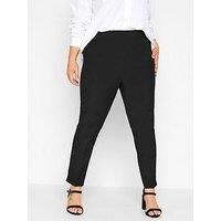 Yours Curve Stretch Tapered Trousers - Women/'s - Plus Size Curve Black