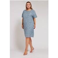 Yours Curve Womens Plus Size Sequin Embellished Cape Dress